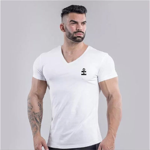 Hustle and Muscle Men T-shirt white